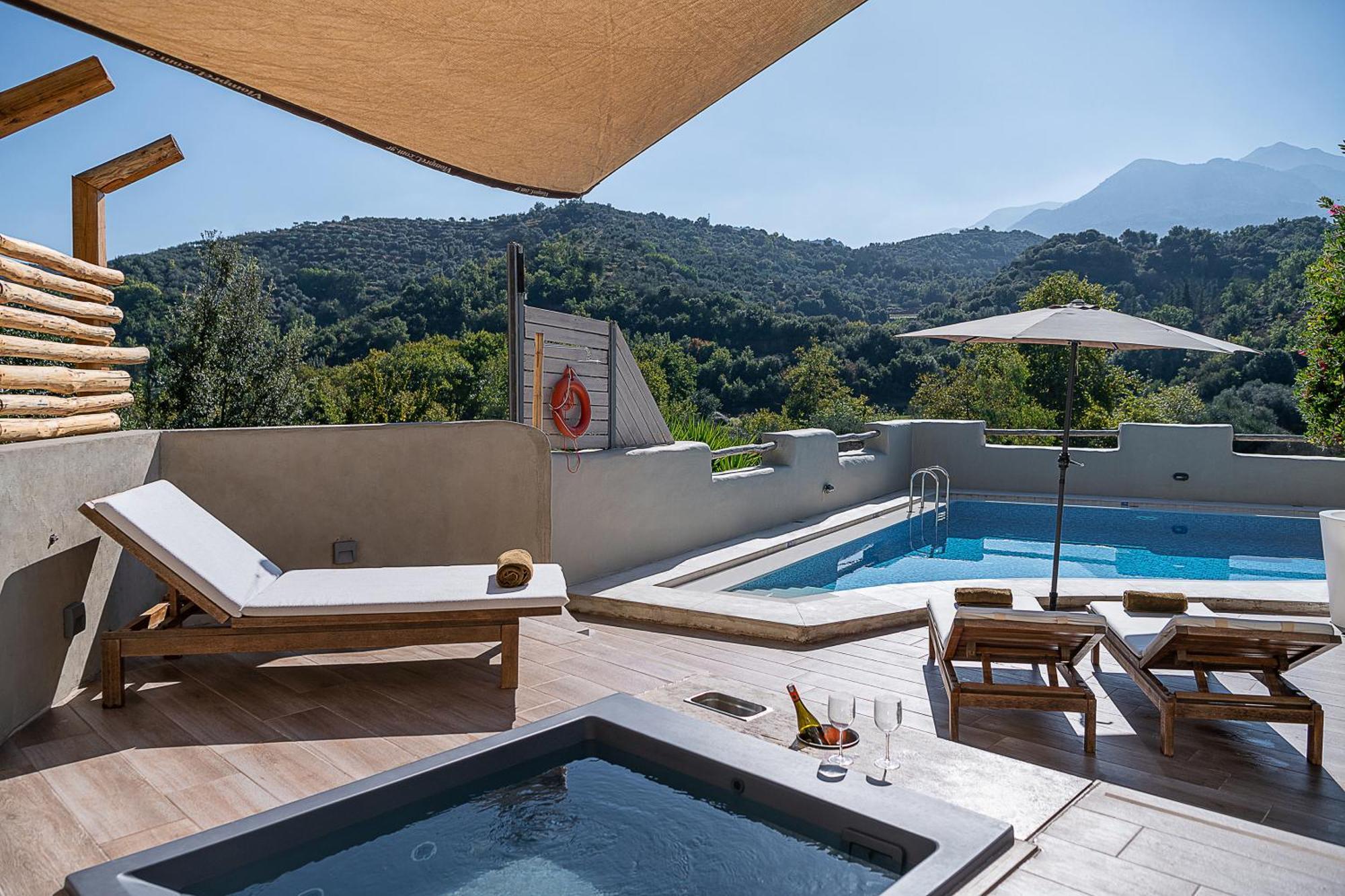 Verekinthos Villas - Pool, Hot Tub, Bbq, Kids Playground, Stunning Mountain Views Yerolákkos Exterior foto